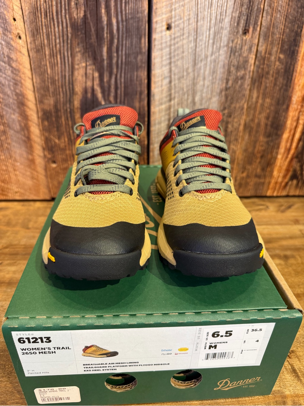 Danner Women's Trail Sneakers In Olive Green, Black & Rust